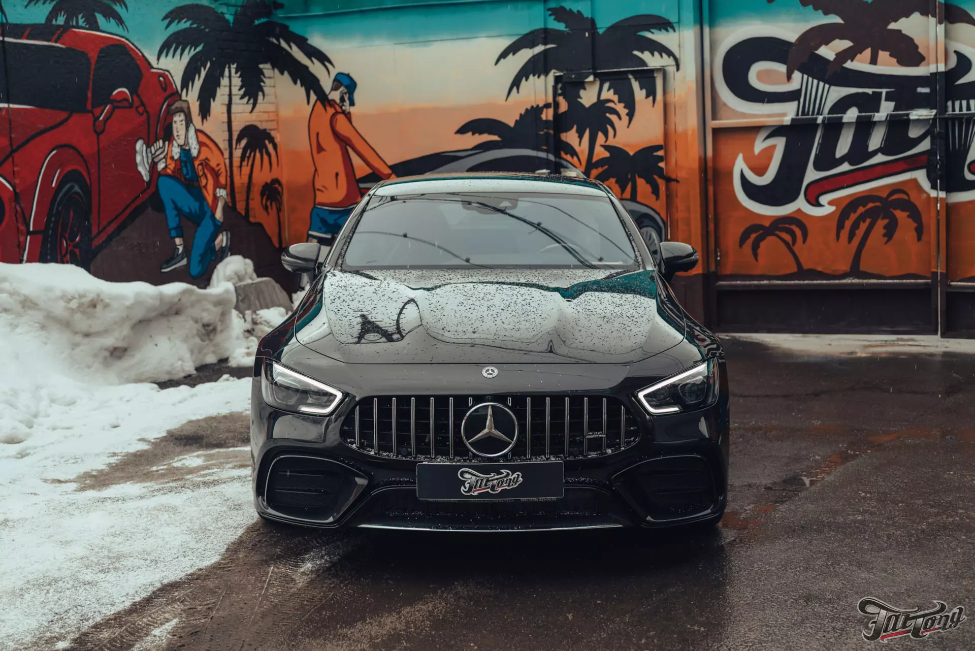 Mercedes-AMG GT 4 Door. Окрас бампера